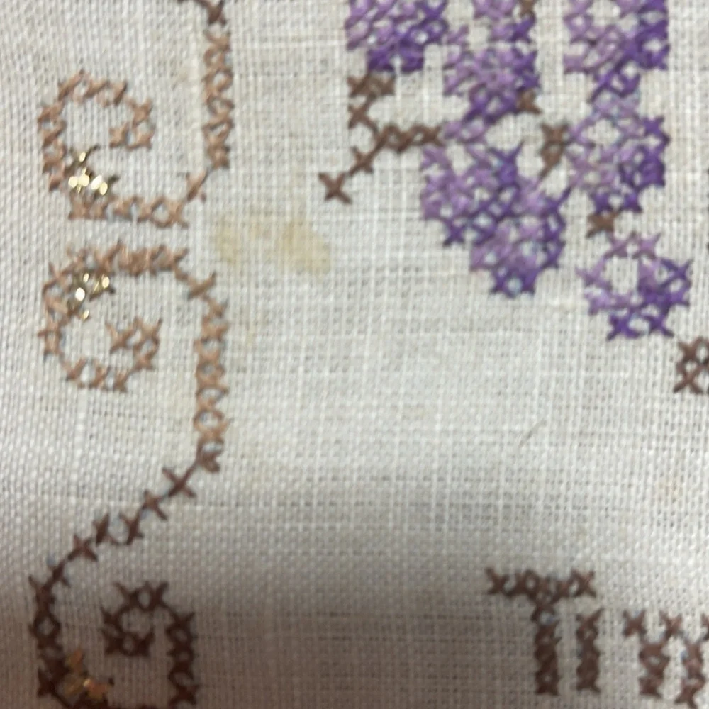 Vintage cross stitch tapestry no frame-this is a dying art & harder to find